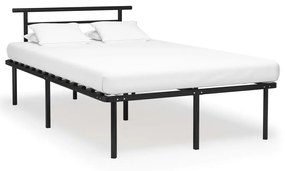 vidaXL Estrutura de cama 120x200 cm metal preto