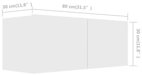 Móvel de TV de Parede Valqui de 2 Módulos - Branco - Design Moderno