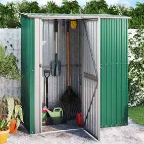 Abrigo de jardim 180,5x97x209,5 cm aço galvanizado verde