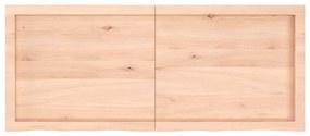 Prateleira de parede 120x50x(2-6)cm carvalho maciço não tratado
