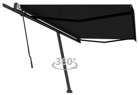 vidaXL Toldo retrátil manual independente 500x300 cm antracite