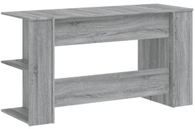 Secretária 140x50x75 cm derivados de madeira cinzento sonoma