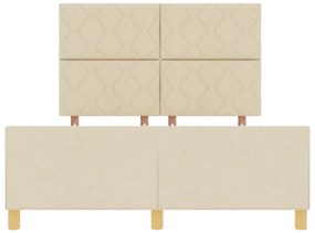 Cama de Tecido Creme vidaXL - 140x190 cm