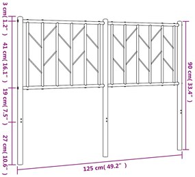 Cabeceira de cama 120 cm metal branco