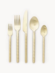 Conjunto de talheres polidos com aspeto martelado Miles, 4 pessoas, conjunto de 20