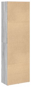 Estante 60x30x189 cm derivados de madeira cinzento sonoma