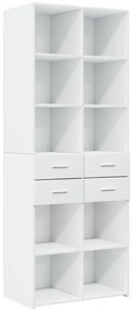 Armário de arrumação 70x42,5x225 cm derivados de madeira branco