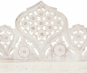 Biombo esculp. mão 4 painéis 160x165cm mangueira maciça branco