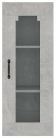 Armário de parede suspenso 34,5x34x90 cm cinzento cimento