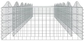 Canteiro elevado gabião arqueado 600x100x50cm ferro galvanizado
