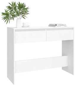 Mesa consola 100x35x76,5 cm derivados de madeira branco