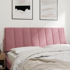 Almofadão de cabeceira 140 cm veludo rosa