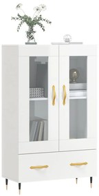 Aparador alto 69,5x31x115 cm derivados madeira branco brilhante