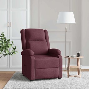 vidaXL Poltrona reclinável tecido roxo