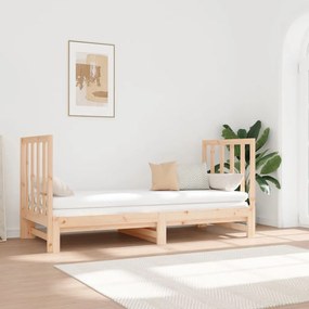 vidaXL Estrutura sofá-cama de puxar 2x(90x190) cm pinho maciço