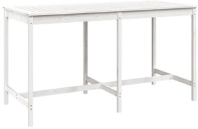9 pcs conjunto de bar para jardim pinho maciço branco