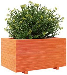 Vaso/floreira de jardim 90x60x49,5 cm pinho maciço castanho mel