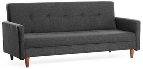 Sofá-Cama de 3 Lugares Hiko – Cinzento Escuro – 200x83x75 cm