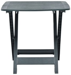 Mesa de jardim dobrável 79x72x70 cm plástico verde