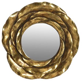 Espelho de Parede Dkd Home Decor Espelho Dourado Resina (41 X 5 X 41 cm)