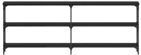 Mesa de Console Carvalho Preto 200x29x75 cm Madeira Engenheirada