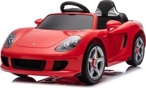 Carro elétrico para Crianças 12V de 2 a 5 anos Porsche 911 Carrera, Rodas de espuma EVA, Assento Couro ecológico e controlo remoto vermelho
