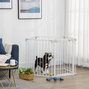 PawHut Barreira de Segurança para Animais de Estimação Barreira Dobráv