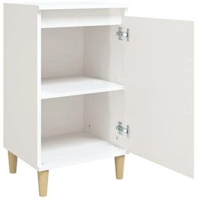 Mesa de cabeceira 40x35x70cm derivados madeira branco brilhante