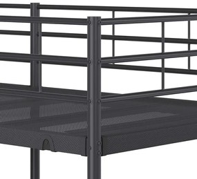 Beliche sem colchão 90x190 cm aço preto