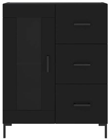Armário alto 69,5x34x180 cm derivados de madeira preto
