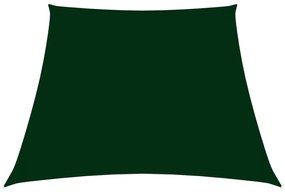 Para-sol vela tecido oxford trapézio 2/4x3 m verde-escuro