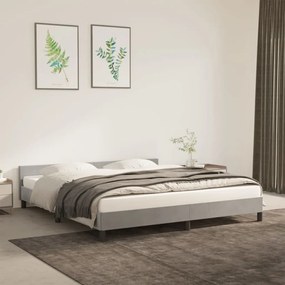 vidaXL Estrutura de cama sem colchão 160x200 cm veludo cinzento-claro