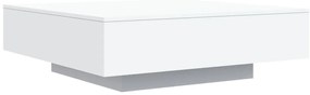 Mesa de centro com luzes LED 100x100x31 cm branco