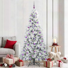 vidaXL Árvore de Natal Articulada Artificial Branco 210 cm PE e PVC