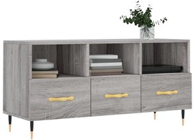 Móvel de TV 102x36x50 cm derivados de madeira cinzento sonoma