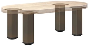 Pés para mesa de centro 4 peças aço natural 42-44 cm aço