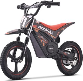 Mota elétrica infantil ROOKIE X 24V (14"), bateria de lítio, motor de 250 W, travão de disco Vermelha