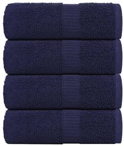 vidaXL Toalhas de rosto FROGN 4 peças Azul-marinho 30x30 cm 360 g/m²