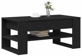 Mesa de Centro vidaXL Carvalho Preto 102x55x45 cm em Madeira Engenheir