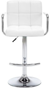 Bancos de bar 2 pcs couro artificial branco