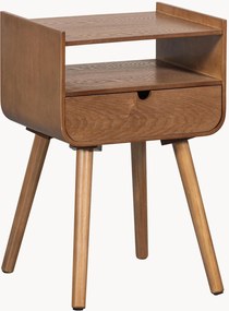 Mesa de cabeceira com efeito de madeira com gaveta Nils