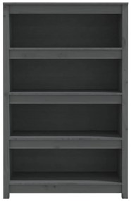 Estante 80x35x126 cm madeira de pinho maciça cinza