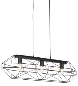 Candeeiro de suspensão industrial preto 3 luzes - Carcass Design,Moderno