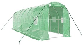 Estufa com estrutura de aço 12 m² 6x2x2 m verde