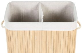 Cesto em madeira de bambu clara 60 cm KANDY Beliani