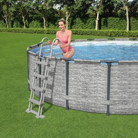 93340 Bestway Escada de segurança Flowclear com 4 degraus 122 cm