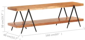 Móvel de TV 160x40x50 cm madeira de acácia maciça