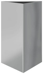 Vaso/floreira jardim 2pcs triangular 50x43x75cm aço galvanizado