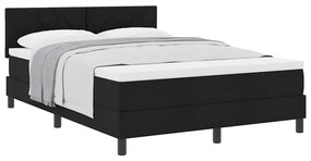 Cama Box Spring com Colchão Preta 140x200 cm Tecido