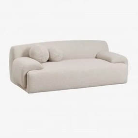 Sofá Shirina De 2 Lugares Em Tecido Bouclé Bouclé Bege - Sklum